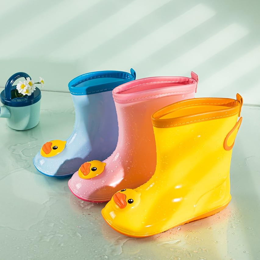 Embrace Rainy Adventures with Lightweight B.Duck Children's Rain Boots!