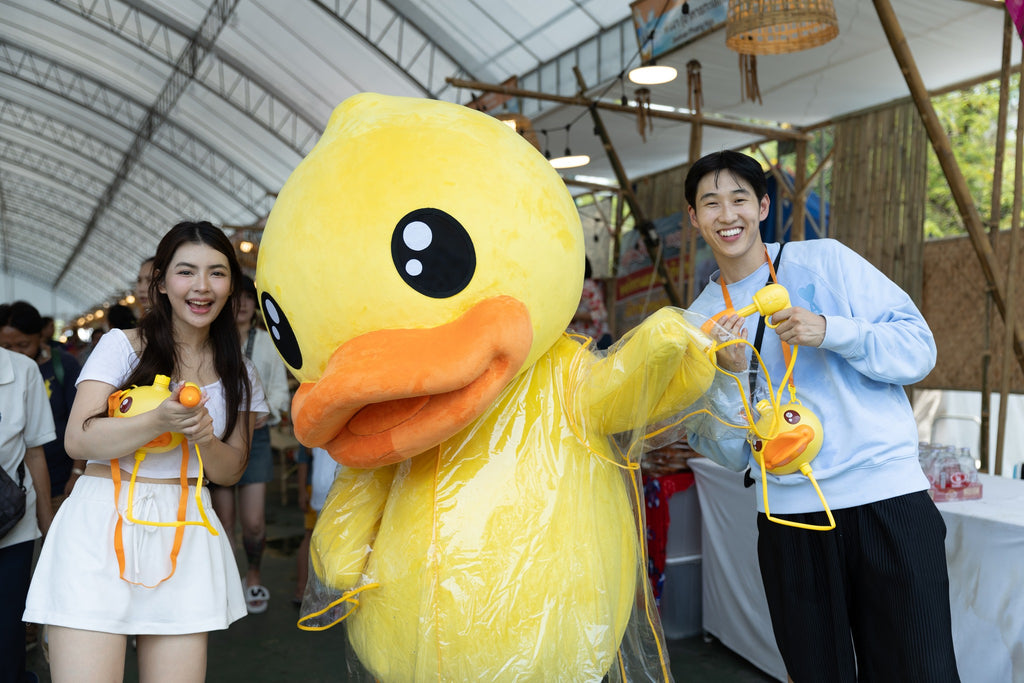 B.Duck's Songkran Adventure: A Splash of Fun in Thailand