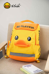 B.Duck Yellow Backpack Handle For Kids Pockets Cute Patterns