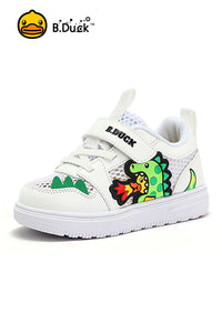 B.Duck Kids Lazy Shoes Cartoon Dinosaur Sneakers Mesh