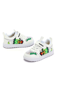 B.Duck Kids Lazy Shoes Cartoon Dinosaur Sneakers Mesh