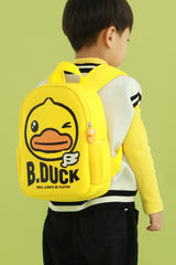 B.Duck Backpack For Kids Yellow Mesh Straps Side Pockets