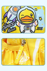 B.Duck Large Yellow Backpack Cute For Kids Cartoon Printing