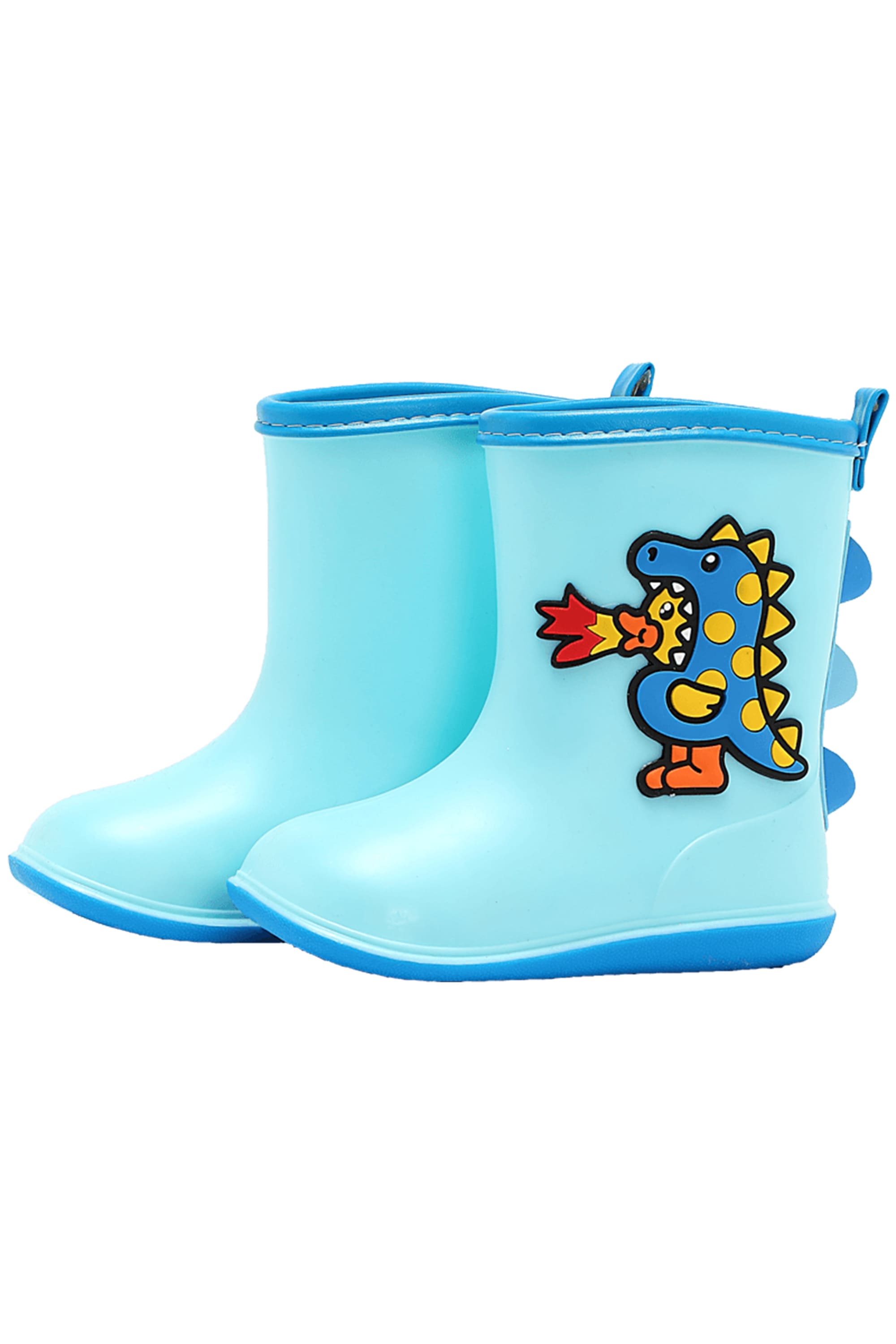 B.Duck Kids Rain Boots Shoes Cartoon Dinosaur Waterproof Boots