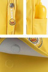 B.Duck Yellow Backpack For Children Kids Double Zipper