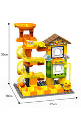 B.Duck House Marble Run Building Block Set Toy With Slides