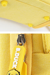 B.Duck Yellow Foldable Backpack Kids Double Shoulder Strap