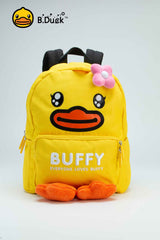 B.Duck Backpack Yellow Large For Kids Cute Plush Flower