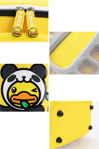 B.Duck Yellow Backpack Mesh Side Pockets For Kids Children