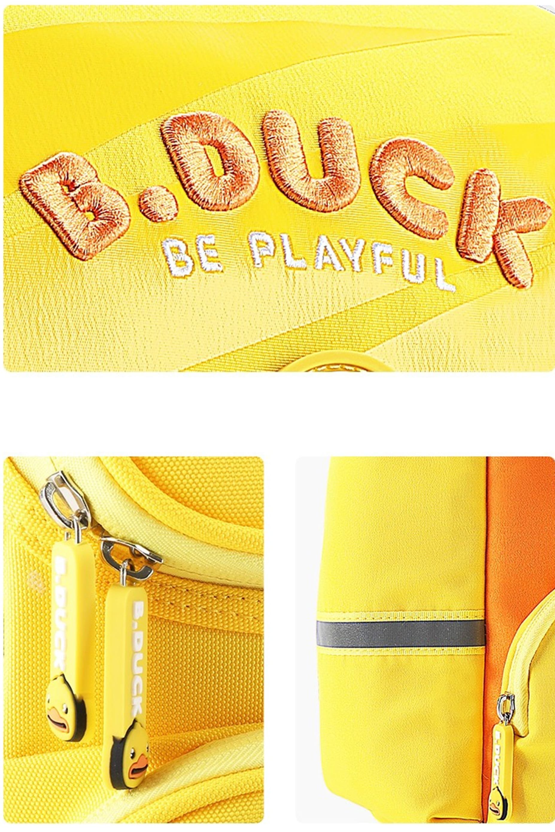 B.Duck Backpack Color-blocking For Kids S-Shaped Mesh Strap