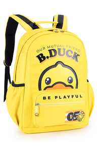 B.Duck Color-blocking Backpack Kids Side Pockets Cartoon