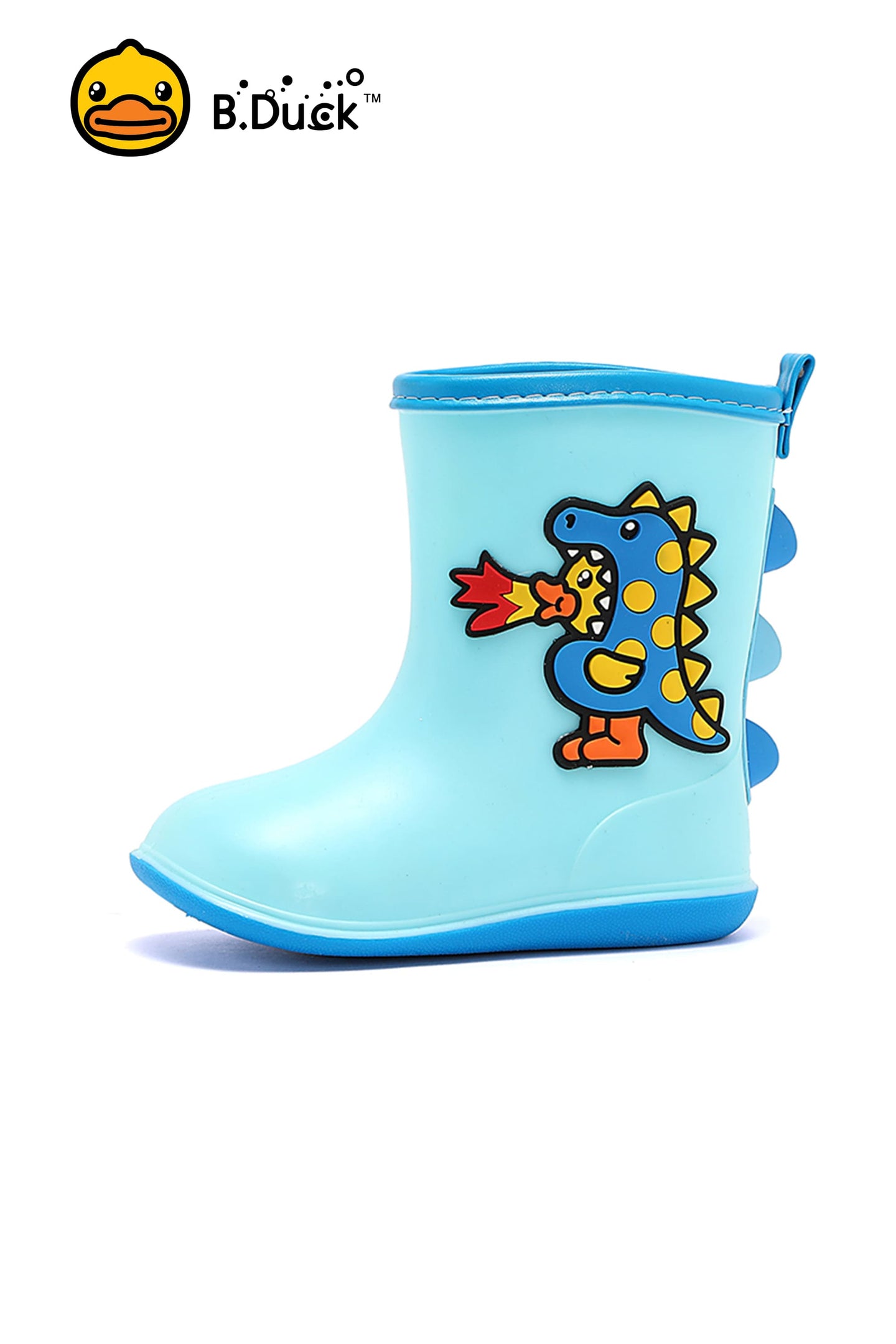 B.Duck Kids Rain Boots Shoes Cartoon Dinosaur Waterproof Boots