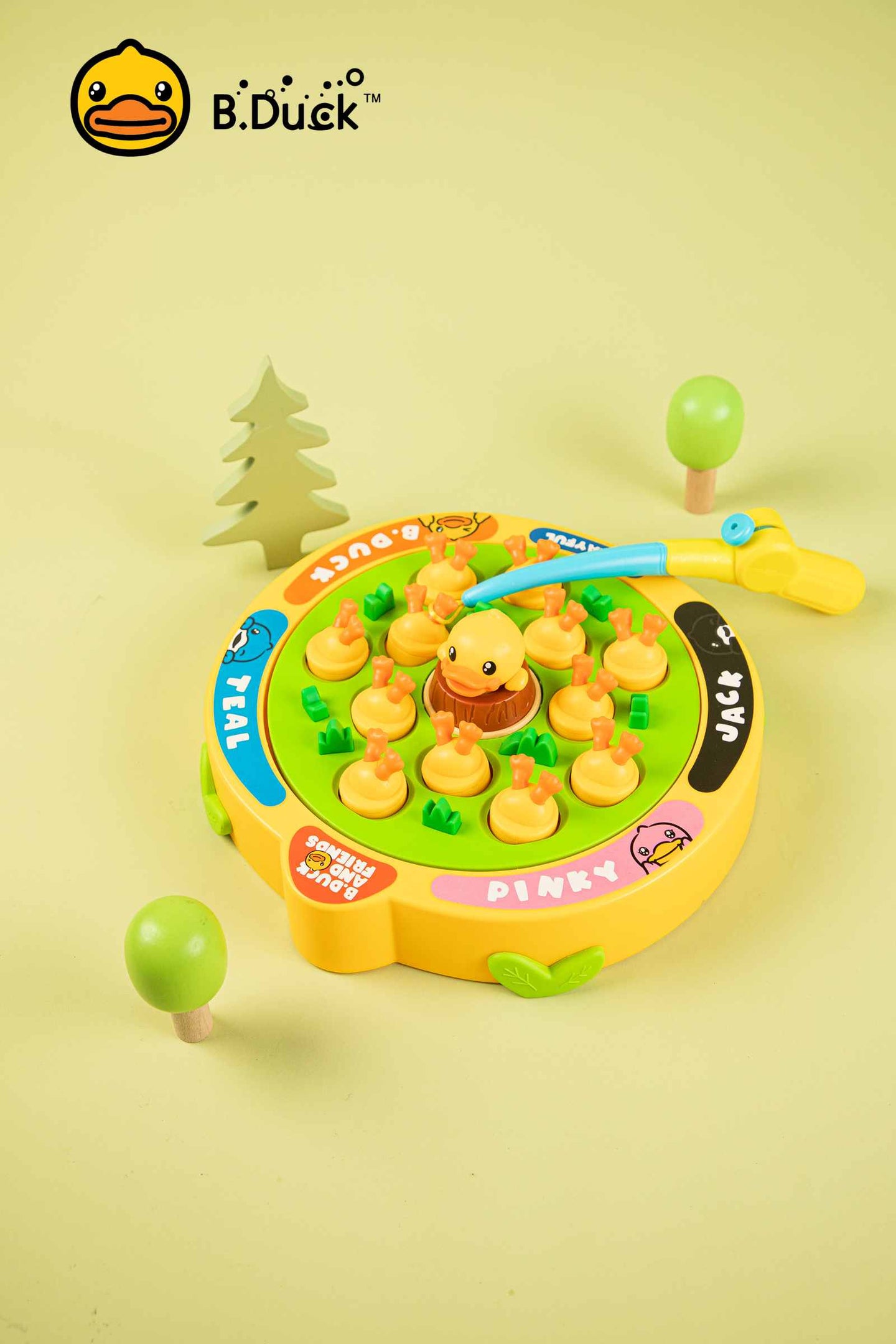 B.Duck Toy 2-Player Magnetic Fishing Game for Kids Fishing Rod