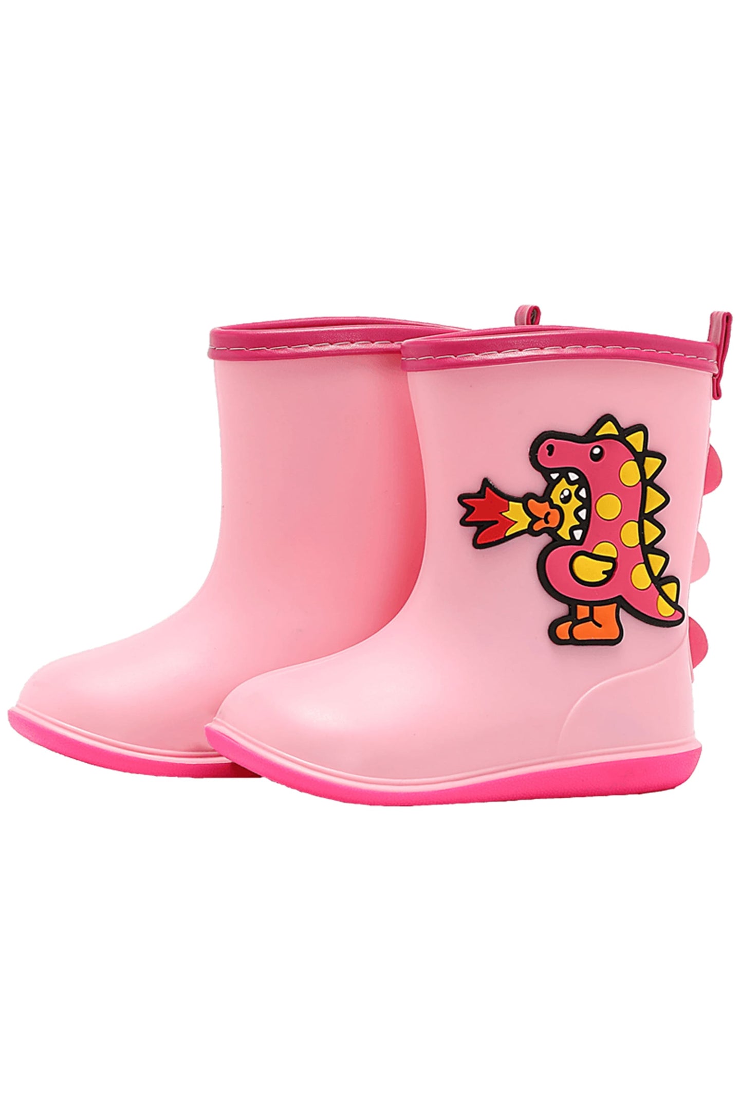 B.Duck Kids Rain Boots Shoes Cartoon Dinosaur Waterproof Boots