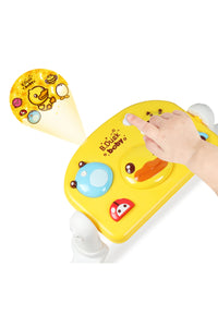 B.Duck Piano Gym Baby Kick Play Mat Activity with Music Light