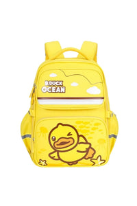 B.Duck Double Zipper Backpack Kids Side Pockets Cartoon Print