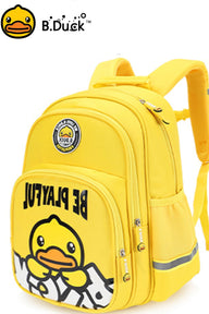 B.Duck Backpack Yellow Light Weigh 3D Duckbill Shape For Kids