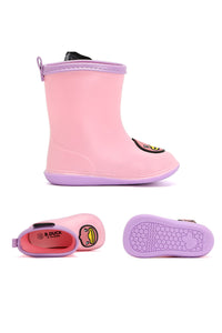 B.Duck Toddler Kids Rain Boots Color-Blocking Waterproof