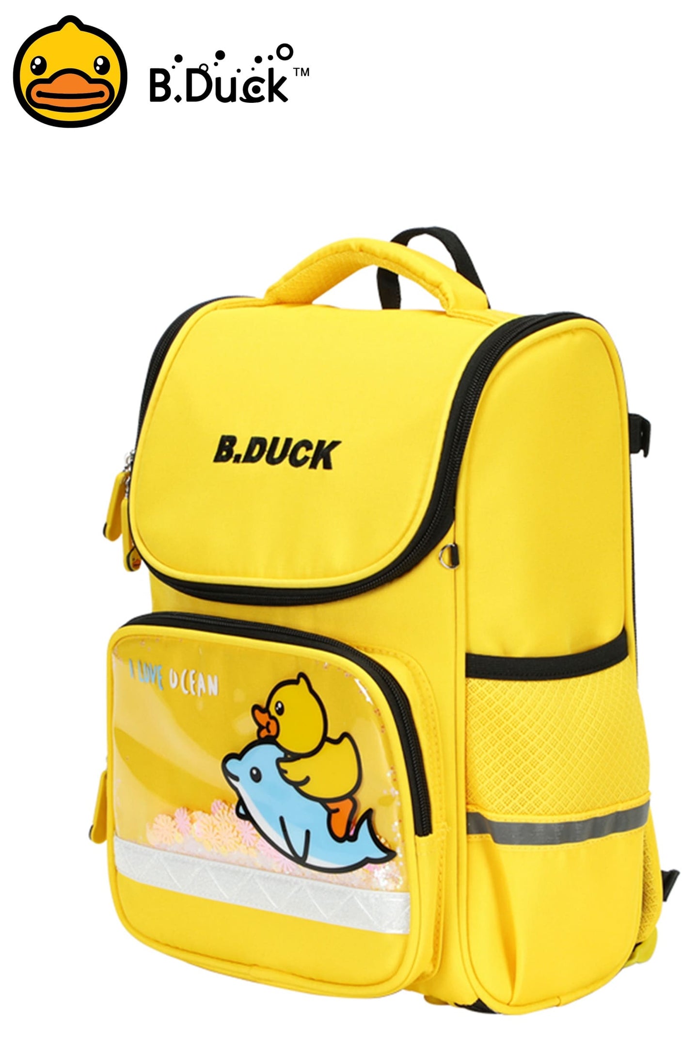 B.Duck Backpack One-Piece Yellow For Children Cute Pockets