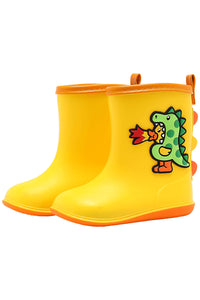 B.Duck Kids Rain Boots Shoes Cartoon Dinosaur Waterproof Boots