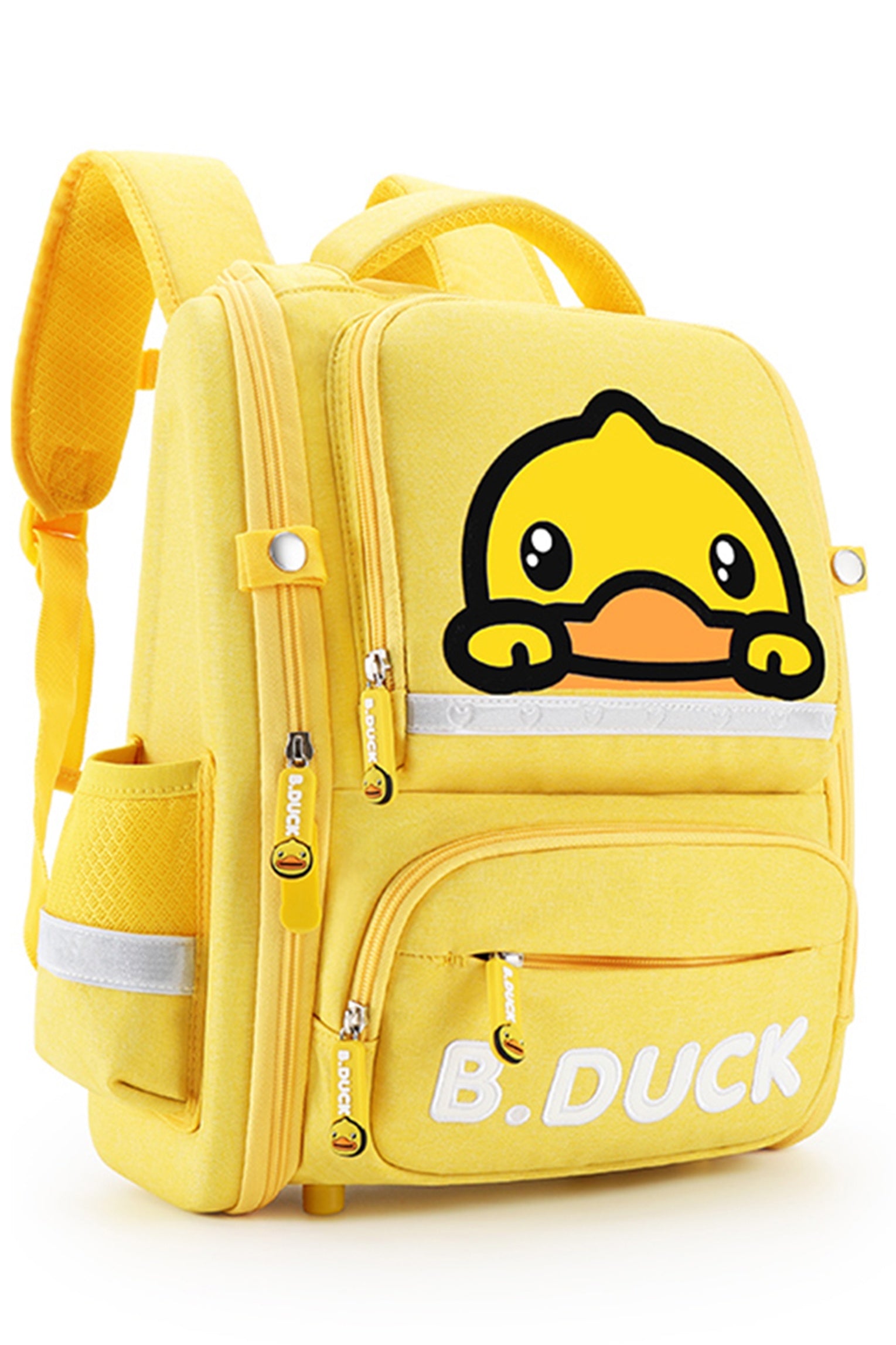 B.Duck Yellow Foldable Backpack Kids Double Shoulder Strap