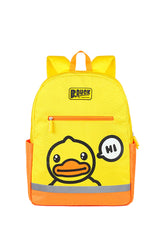 B.Duck Backpack Cartoon Yellow Color-Blocking Hand Wash