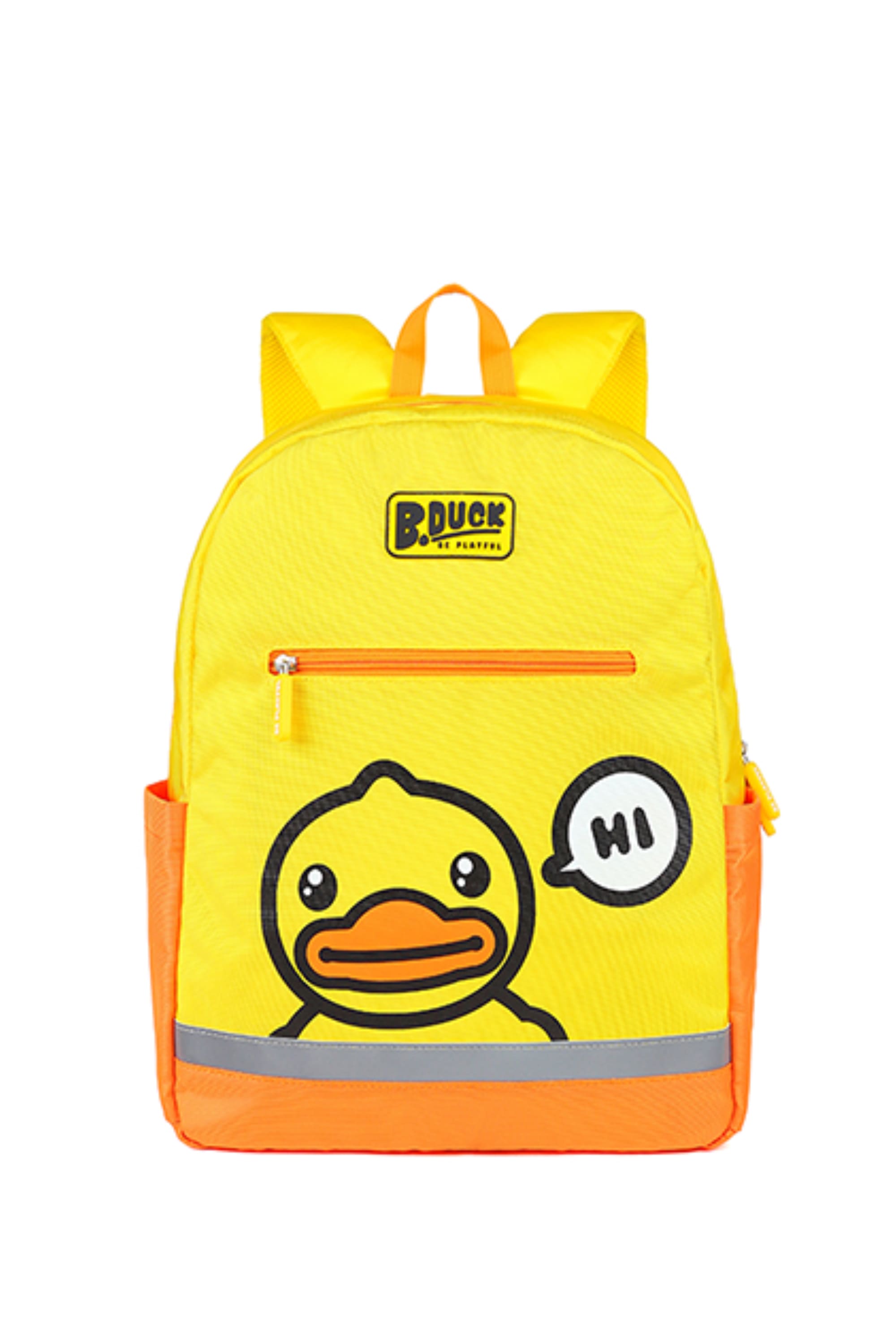 B.Duck Backpack Cartoon Yellow Color-Blocking Hand Wash