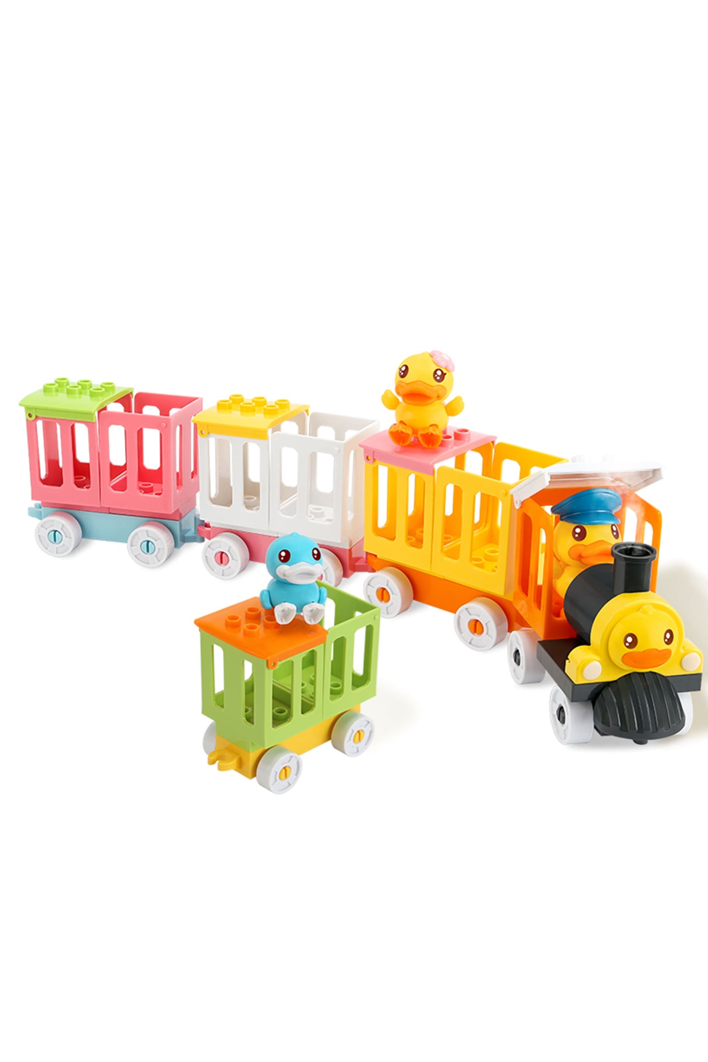 B.Duck Toy Train Set Collectible Building Accessories for Preschool