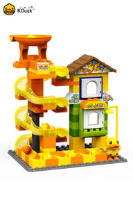 B.Duck House Marble Run Building Block Set Toy With Slides