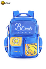 B.Duck Blue Backpack Handle Kids Cartoon Double Shoulder Strap