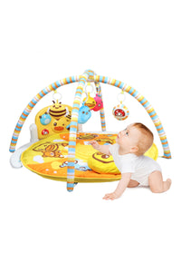 B.Duck Piano Gym Baby Kick Play Mat Activity with Music Light