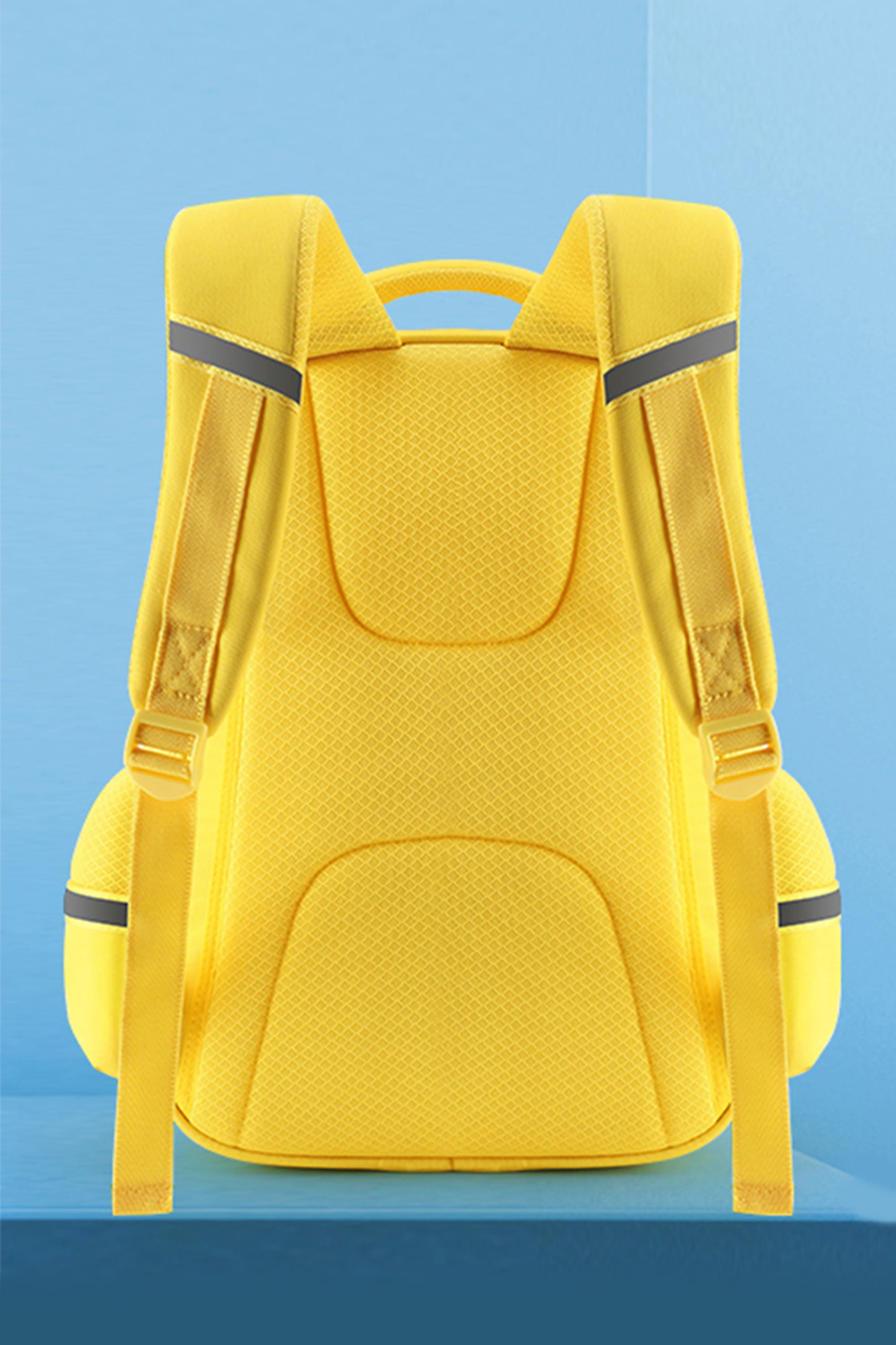 B.Duck Yellow Backpack Side Pockets Cartoon For Kids Children