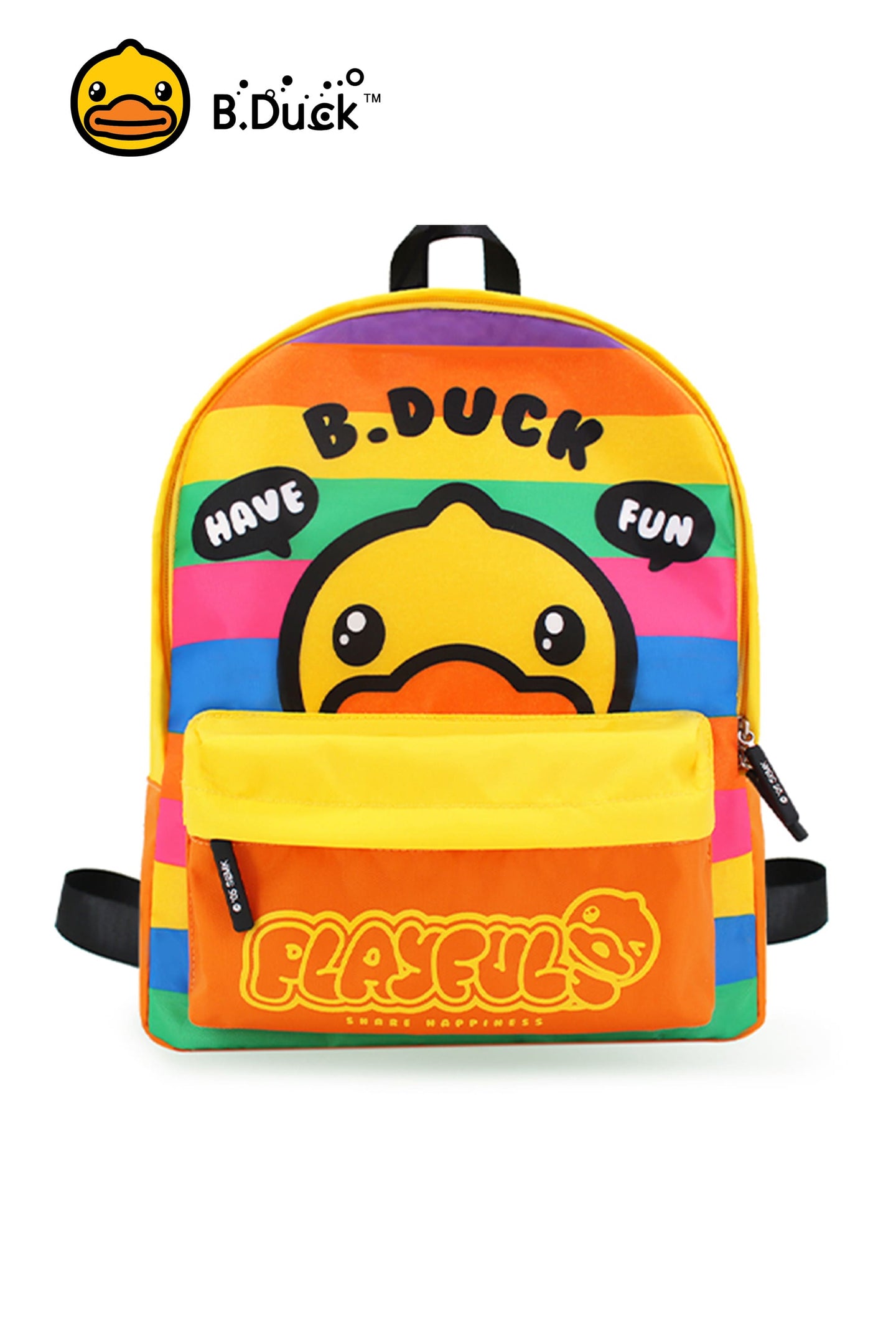 B.Duck Cute Large Multi-Color Backpack For Kids Children Cartoon