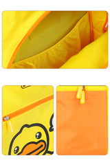 B.Duck Backpack Cartoon Yellow Color-Blocking Hand Wash