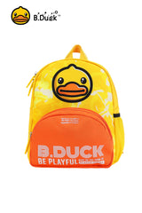 B.Duck Yellow Orange Color-blocking Backpack For Kids