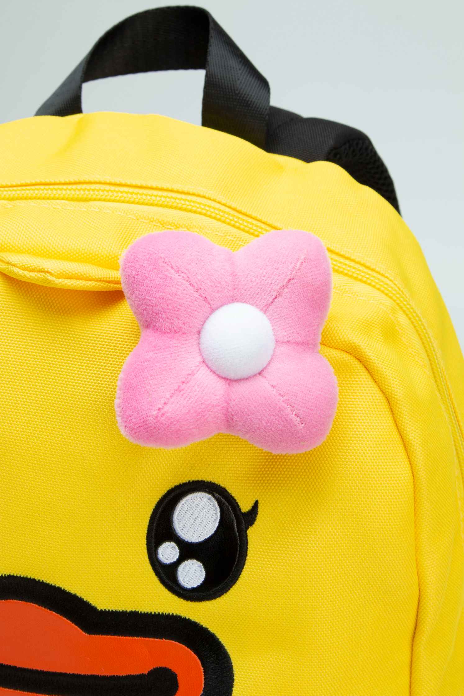 B.Duck Backpack Yellow Large For Kids Cute Plush Flower