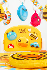 B.Duck Piano Gym Baby Kick Play Mat Activity with Music Light